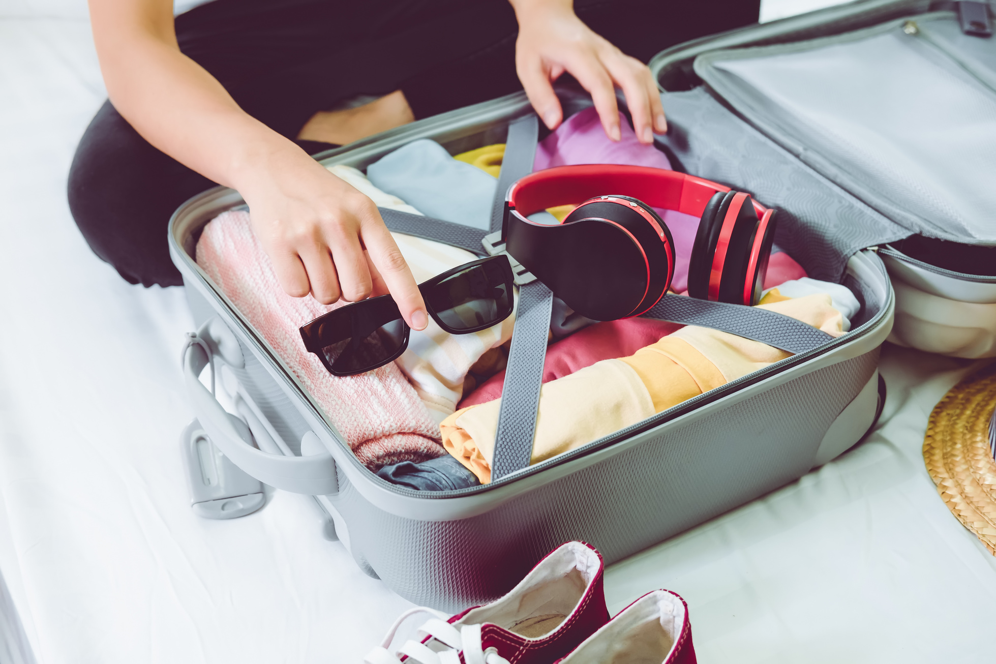 Traveler Packing Essential Accessories in Luggage